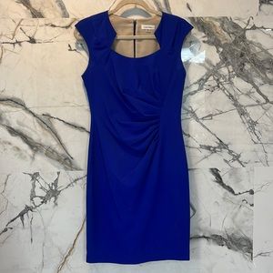 Calvin Klein | Blue Dress | Ruched Front Pleat